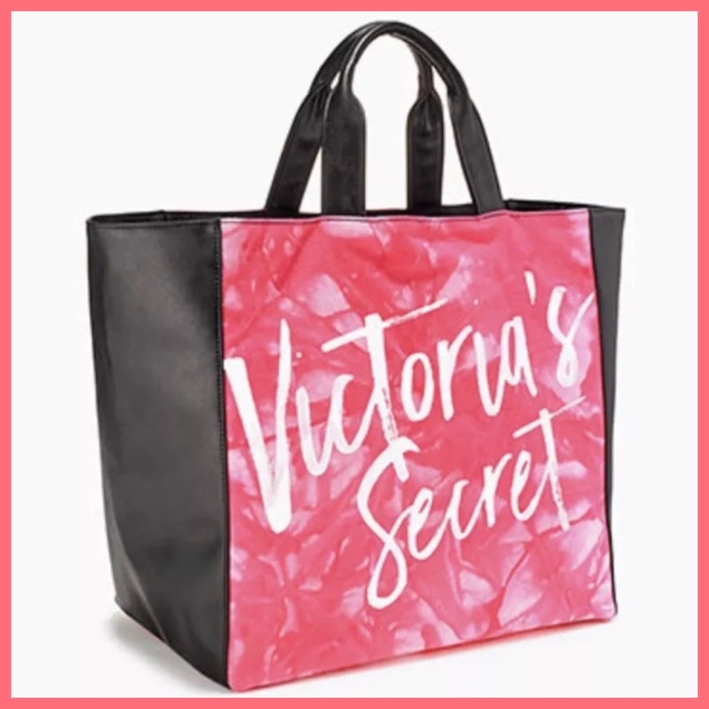 ♡ Victoria’s Secret Tie Dye Faux Leather XL Weekender Tote Bag